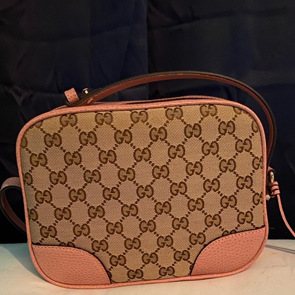 GUCCI beige pink canvas leather GG guccissima bree - Picture 5 of 14